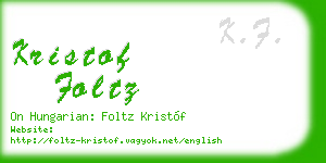 kristof foltz business card