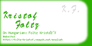 kristof foltz business card